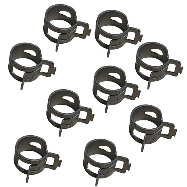 Black 6AN Hose Separator Clamp Double Fuel Line Clamp for 3/8 Fuel Hose Oil Line,Brake Line,Water Pipe and Gas Line 4Pcs/Pack Black with Hexagonal wrench 